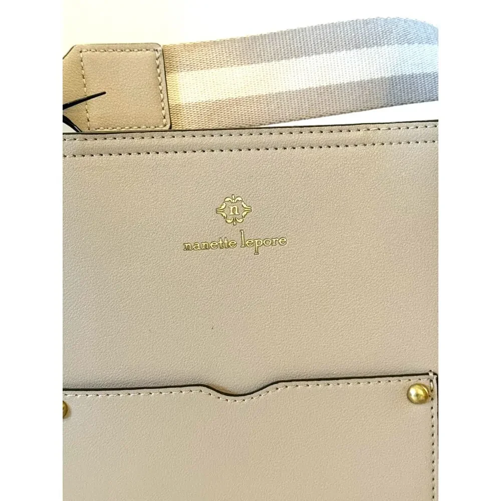 Nanette Lepore Leather Crossbody Tote Adjustable Strap Mini Pouch $148